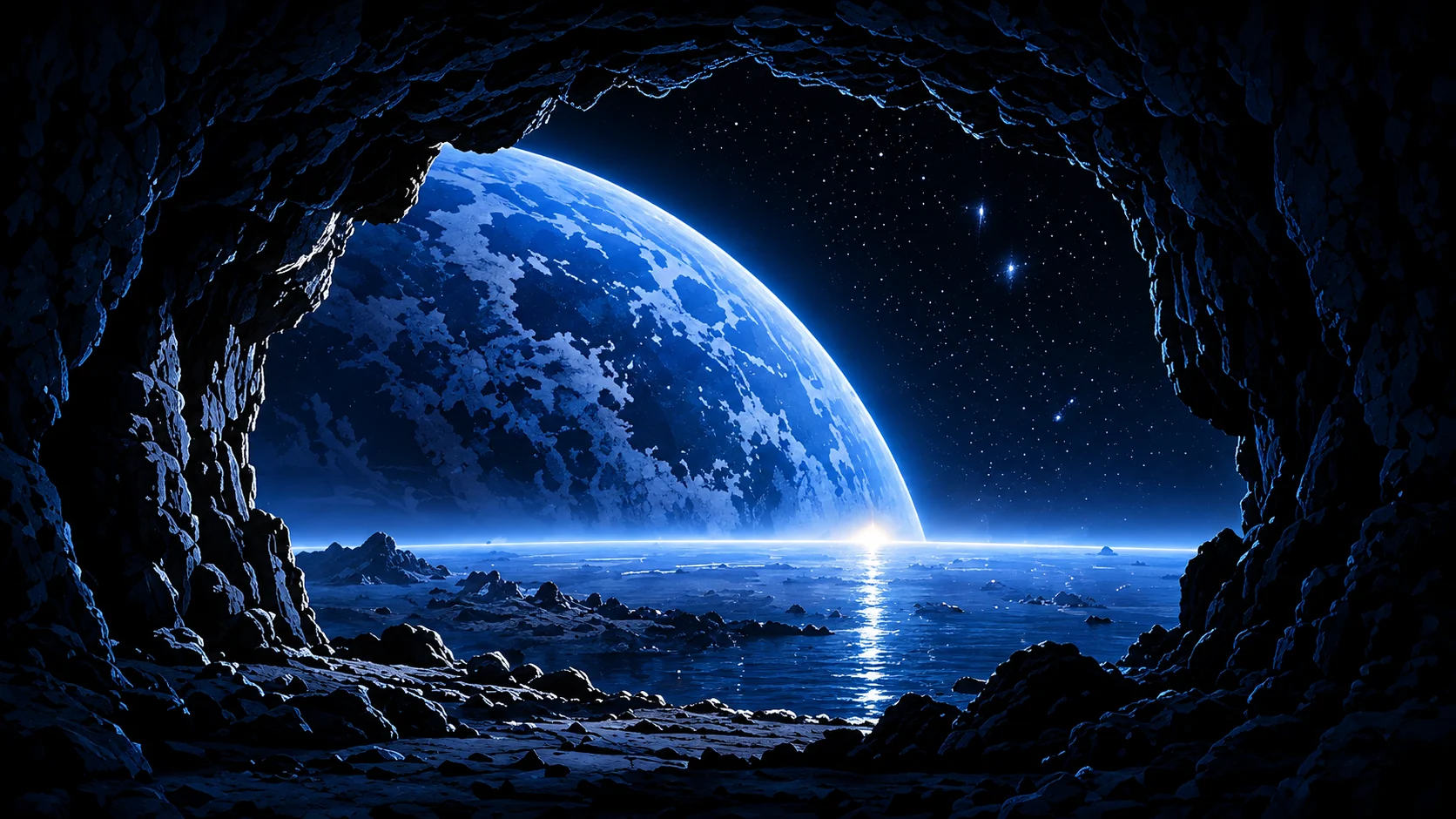 Illustrative space-themed concept artwork